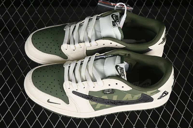All categories Air Jordan Jordan series basketball shoes Air Jordan 1 Low High-end customized low-top sneakers Travis Scott x Fragment Design x Air Jordan 1 Low OG SP AJ1 PALACE joint beige black hook low-top cultural casual sneakers XS2024-030